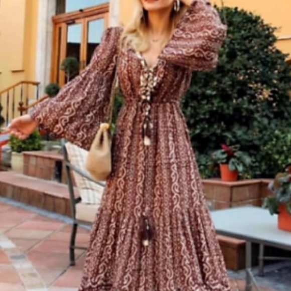 Zara Dresses Beautiful Seashell Floral Printed Dress Zaramed Poshmark